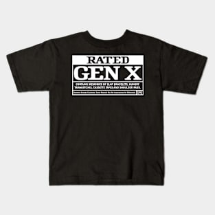 Rated Gen X: Retro Nostalgia - Slap Bracelets and Shoulder Pads Kids T-Shirt